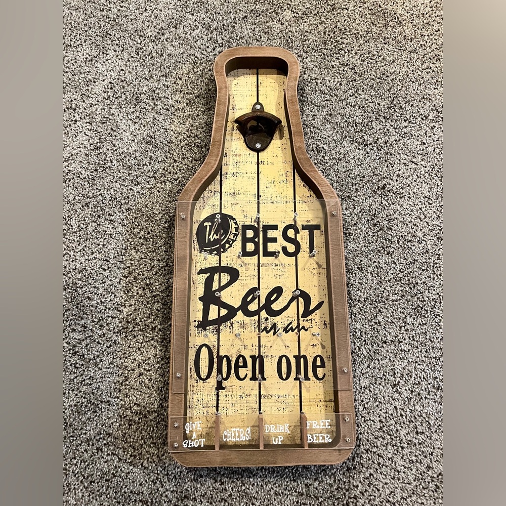 Rustic Beer Bottle Opener Wall Decor